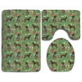 thumbnail image 1 of PUDMAD German Shorthaired Pointer Dogs 3 Piece Bathroom Rugs Set Bath Rug Contour Mat and Toilet Lid Cover, 1 of 2