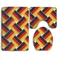 thumbnail image 1 of PUDMAD Germany Flag Repeat 3 Piece Bathroom Rugs Set Bath Rug Contour Mat and Toilet Lid Cover, 1 of 2