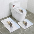 thumbnail image 1 of PUDMAD Germany Palace Hohenzollern Winter Fog 3 Piece Bathroom Rugs Set Bath Rug Contour Mat and Toilet Lid Cover, 1 of 2
