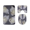 thumbnail image 1 of PUDMAD Ghost Character Expressions 3 Piece Bathroom Rugs Set Bath Rug Contour Mat and Toilet Lid Cover, 1 of 2
