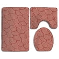 thumbnail image 1 of PUDMAD Gifts Texture Colorful 3 Piece Bathroom Rugs Set Bath Rug Contour Mat and Toilet Lid Cover, 1 of 2