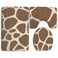 thumbnail image 1 of PUDMAD Giraffe 3 Piece Bathroom Rugs Set Bath Rug Contour Mat and Toilet Lid Cover, 1 of 2