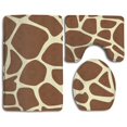 thumbnail image 1 of PUDMAD Giraffe Skin 3 Piece Bathroom Rugs Set Bath Rug Contour Mat and Toilet Lid Cover, 1 of 2