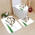 thumbnail image 1 of PUDMAD Glasswing Butterfly 3 Piece Bathroom Rugs Set Bath Rug Contour Mat and Toilet Lid Cover, 1 of 2