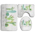 thumbnail image 1 of PUDMAD Go Sit on a Cactus 3 Piece Bathroom Rugs Set Bath Rug Contour Mat and Toilet Lid Cover, 1 of 2