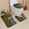 thumbnail image 1 of PUDMAD Gocta 3 Piece Bathroom Rugs Set Bath Rug Contour Mat and Toilet Lid Cover, 1 of 2