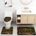 thumbnail image 1 of PUDMAD Gold Rays into Forest 3 Piece Bathroom Rugs Set Bath Rug Contour Mat and Toilet Lid Cover, 1 of 2