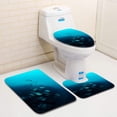 thumbnail image 1 of PUDMAD Golden Eagle Ray 3 Piece Bathroom Rugs Set Bath Rug Contour Mat and Toilet Lid Cover, 1 of 2