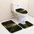 thumbnail image 1 of PUDMAD Golden Sun Beams Streaming Through Idyllic Wilderness Pine Forest Panorama 3 Piece Bathroom Rugs Set Bath Rug Contour Mat and Toilet Lid Cover, 1 of 2