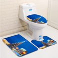 thumbnail image 1 of PUDMAD Gomel Belarus Xmas Christmas Tree In Lenin Square At Evening Or Night Illuminations 3 Piece Bathroom Rugs Set Bath Rug Contour Mat and Toilet Lid Cover, 1 of 2