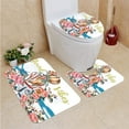 thumbnail image 1 of PUDMAD Good Vibes Young Girl Standing Back Flourishing Roses Abstract Floral Feminine 3 Piece Bathroom Rugs Set Bath Rug Contour Mat and Toilet Lid Cover, 1 of 2