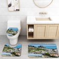 thumbnail image 1 of PUDMAD Gorey Jersey UK 3 Piece Bathroom Rugs Set Bath Rug Contour Mat and Toilet Lid Cover, 1 of 2