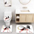 thumbnail image 1 of PUDMAD Gothic Stylish Girl Mask and Wings on Moon Luna Fantasy Artsy High Heals Fashion 3 Piece Bathroom Rugs Set Bath Rug Contour Mat and Toilet Lid Cover, 1 of 2