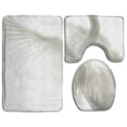thumbnail image 1 of PUDMAD Graceful Swan Lake 3 Piece Bathroom Rugs Set Bath Rug Contour Mat and Toilet Lid Cover, 1 of 2