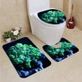 thumbnail image 1 of PUDMAD Grape Coral 3 Piece Bathroom Rugs Set Bath Rug Contour Mat and Toilet Lid Cover, 1 of 2