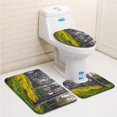 thumbnail image 1 of PUDMAD Grass in a Forest Pine Trees 3 Piece Bathroom Rugs Set Bath Rug Contour Mat and Toilet Lid Cover, 1 of 2