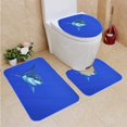 thumbnail image 1 of PUDMAD Great Shark 3 Piece Bathroom Rugs Set Bath Rug Contour Mat and Toilet Lid Cover, 1 of 2