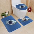 thumbnail image 1 of PUDMAD Great Shark 3 Piece Bathroom Rugs Set Bath Rug Contour Mat and Toilet Lid Cover, 1 of 2