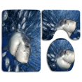 thumbnail image 1 of PUDMAD Great White Shark 3 Piece Bathroom Rugs Set Bath Rug Contour Mat and Toilet Lid Cover, 1 of 2
