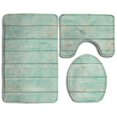 thumbnail image 1 of PUDMAD Green 3 Piece Bathroom Rugs Set Bath Rug Contour Mat and Toilet Lid Cover, 1 of 2