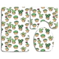 thumbnail image 1 of PUDMAD Green Cactus Cute 3 Piece Bathroom Rugs Set Bath Rug Contour Mat and Toilet Lid Cover, 1 of 2