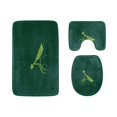 thumbnail image 1 of PUDMAD Green Ferocious Mantis 3 Piece Bathroom Rugs Set Bath Rug Contour Mat and Toilet Lid Cover, 1 of 2