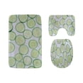 thumbnail image 1 of PUDMAD Green Healthy Food Cucumber 3 Piece Bathroom Rugs Set Bath Rug Contour Mat and Toilet Lid Cover, 1 of 2