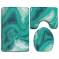 thumbnail image 1 of PUDMAD Green Topo Earth Science 3 Piece Bathroom Rugs Set Bath Rug Contour Mat and Toilet Lid Cover, 1 of 2