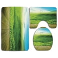 thumbnail image 1 of PUDMAD Green Wood Platform Landscape View Tea Plantation Blue Sky in Morning 3 Piece Bathroom Rugs Set Bath Rug Contour Mat and Toilet Lid Cover, 1 of 2