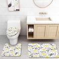 thumbnail image 1 of PUDMAD Grey Daisy Flowers Bees in Spring Time Honey Petals Floret Nature Purity Bloom 3 Piece Bathroom Rugs Set Bath Rug Contour Mat and Toilet Lid Cover, 1 of 2