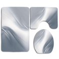 thumbnail image 1 of PUDMAD Grey Soft Abstract Digital Pure Concept Style Art Urban Modern Chic Home 3 Piece Bathroom Rugs Set Bath Rug Contour Mat and Toilet Lid Cover, 1 of 2