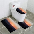 thumbnail image 1 of PUDMAD Griffith Park Trails and Century City at Sunset Sunlight and smog 3 Piece Bathroom Rugs Set Bath Rug Contour Mat and Toilet Lid Cover, 1 of 2