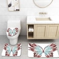 thumbnail image 1 of PUDMAD Grunge American Butterfly 3 Piece Bathroom Rugs Set Bath Rug Contour Mat and Toilet Lid Cover, 1 of 2