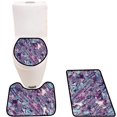 thumbnail image 1 of PUDMAD Grunge Pink 3 Piece Bathroom Rugs Set Bath Rug Contour Mat and Toilet Lid Cover, 1 of 2