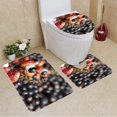 thumbnail image 1 of PUDMAD Guarana Fruit Seeds 3 Piece Bathroom Rugs Set Bath Rug Contour Mat and Toilet Lid Cover, 1 of 2