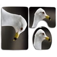 thumbnail image 1 of PUDMAD Gull 3 Piece Bathroom Rugs Set Bath Rug Contour Mat and Toilet Lid Cover, 1 of 2