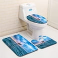 thumbnail image 1 of PUDMAD HDR Jack up rig at Sunset 3 Piece Bathroom Rugs Set Bath Rug Contour Mat and Toilet Lid Cover, 1 of 2