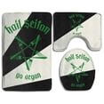 thumbnail image 1 of PUDMAD Hail Seitan Go Vegan 3 Piece Bathroom Rugs Set Bath Rug Contour Mat and Toilet Lid Cover, 1 of 2