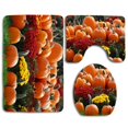 thumbnail image 1 of PUDMAD Halloween Aumtun Pumpkin 3 Piece Bathroom Rugs Set Bath Rug Contour Mat and Toilet Lid Cover, 1 of 2