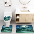 thumbnail image 1 of PUDMAD Halloween Moonlit Night in Terrible Forest 3 Piece Bathroom Rugs Set Bath Rug Contour Mat and Toilet Lid Cover, 1 of 2