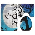 thumbnail image 1 of PUDMAD Halloween Party Bath Rug Set Bathroom Rug Contour Lid Cover 3 Piece Bathroom Rugs Set Bath Rug Contour Mat and Toilet Lid Cover, 1 of 2