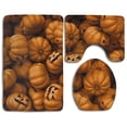 thumbnail image 1 of PUDMAD Halloween Pumpkin 3 Piece Bathroom Rugs Set Bath Rug Contour Mat and Toilet Lid Cover, 1 of 2