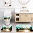 thumbnail image 1 of PUDMAD Halong Bay Vietnam Aerial View at Sunset Panorama 3 Piece Bathroom Rugs Set Bath Rug Contour Mat and Toilet Lid Cover, 1 of 2