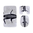 thumbnail image 1 of PUDMAD Hand-Painted Corn Painting 3 Piece Bathroom Rugs Set Bath Rug Contour Mat and Toilet Lid Cover, 1 of 2