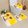 thumbnail image 1 of PUDMAD Happy Childrens Day Concept Fun ice Cream Cones 3 Piece Bathroom Rugs Set Bath Rug Contour Mat and Toilet Lid Cover, 1 of 2