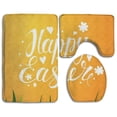 thumbnail image 1 of PUDMAD Happy Easter 3 Piece Bathroom Rugs Set Bath Rug Contour Mat and Toilet Lid Cover, 1 of 2