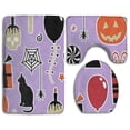 thumbnail image 1 of PUDMAD Happy Halloween 3 Piece Bathroom Rugs Set Bath Rug Contour Mat and Toilet Lid Cover, 1 of 2