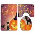 thumbnail image 1 of PUDMAD Happy Halloween Day 3 Piece Bathroom Rugs Set Bath Rug Contour Mat and Toilet Lid Cover, 1 of 2