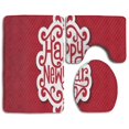 thumbnail image 1 of PUDMAD Happy New Year 3 Piece Bathroom Rugs Set Bath Rug Contour Mat and Toilet Lid Cover, 1 of 2