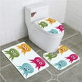 thumbnail image 1 of PUDMAD Happy Octopi 3 Piece Bathroom Rugs Set Bath Rug Contour Mat and Toilet Lid Cover, 1 of 2